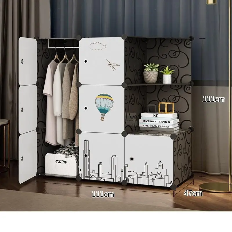 Armadio Mobile Per La Casa Szafa Armario Almacenamiento Range Chambre De Dormitorio мебель для спальни шкаф Mueble гардероб - Цвет: Version C