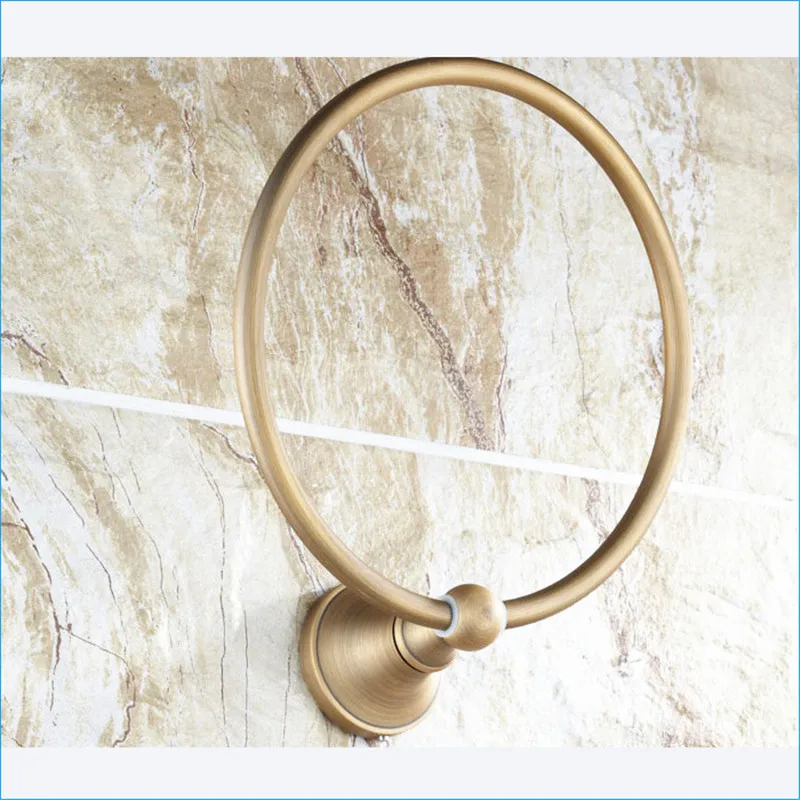 Европейский стиль антикварное латунное кольцо для полотенца, ванна Ретро ручной держатель для полотенец, роскошное латунное кольцо для полотенца s, J15509