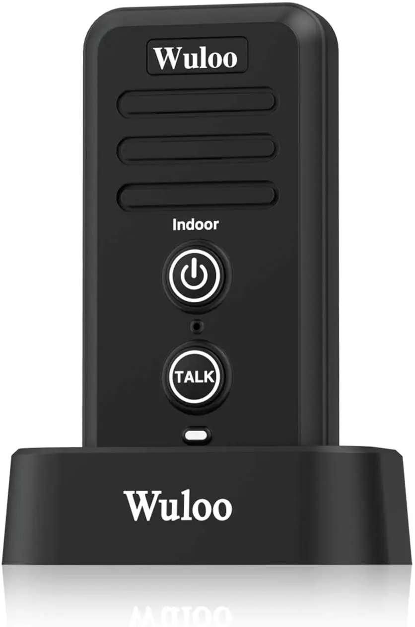 video intercom doorbell Wuloo 1/2 Mile Range Wireless Voice Doorbells Intercom System Adjust Volume Rechargeable Doorbell Receiver Waterproof Ring door intercom system Door Intercom Systems