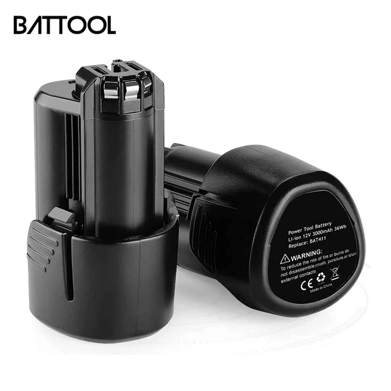 10.8v/12v 3.0ah Bat411 Battery For Bosch Bat411a Bat412a Bat413a Bat414