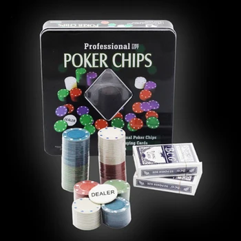 

Poker Chip Set Casino With Iron Box Entertainment Travel KTV Portable Adults Gift Casual Toy Bar Home Party Gambling Board Game