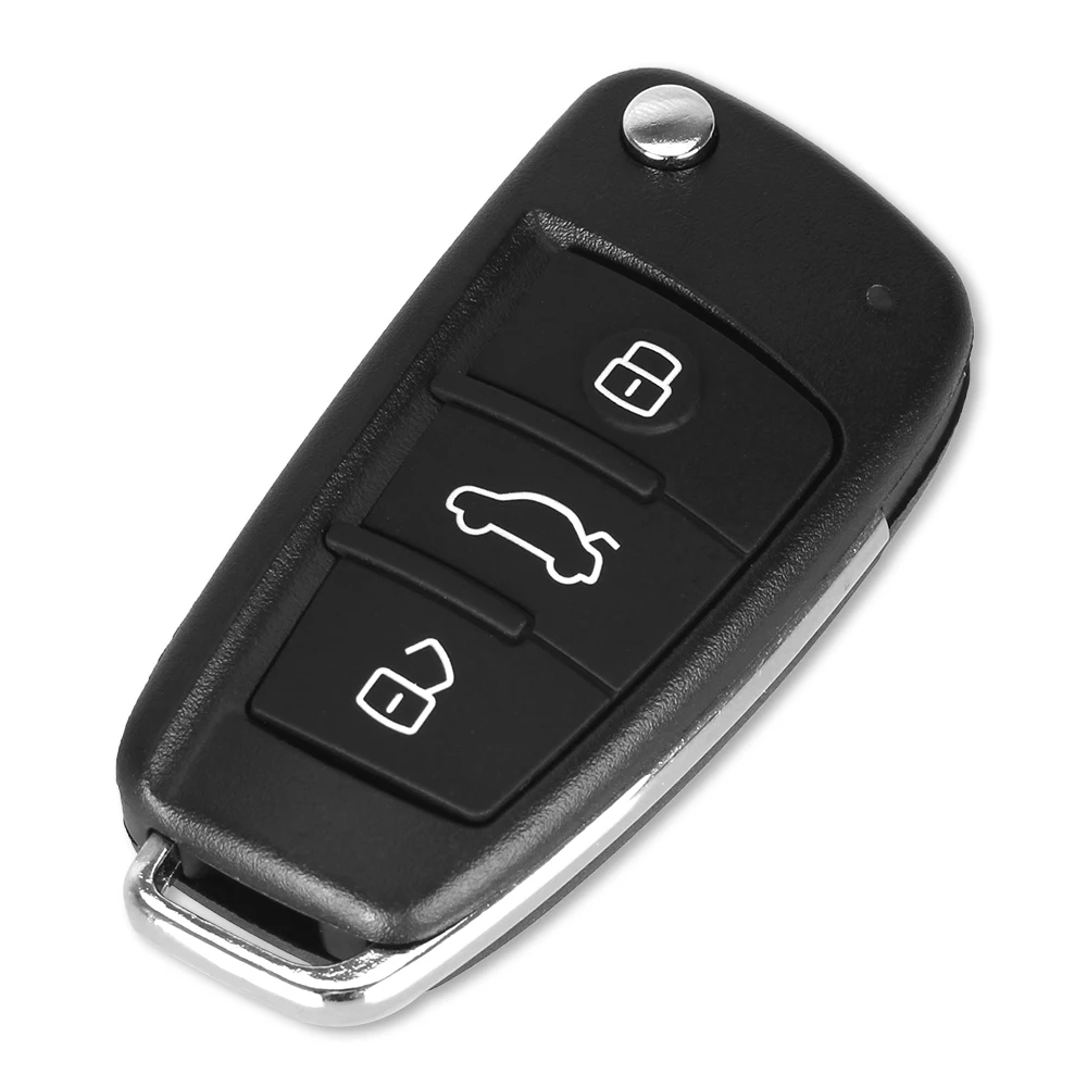 KEYYOU 10X3 Кнопка флип складной дистанционный Автомобильный ключ оболочки без ключа для Audi A6L Q7 A2 A3 A4 A6 A6L A8 TT без лезвия