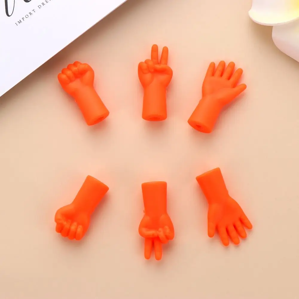 6pcs DIY 공예 믹스 모양의 제스처 뜨개질 바늘 스티치 프로텍터 바늘 팁 직조 스토퍼 바느질 도구