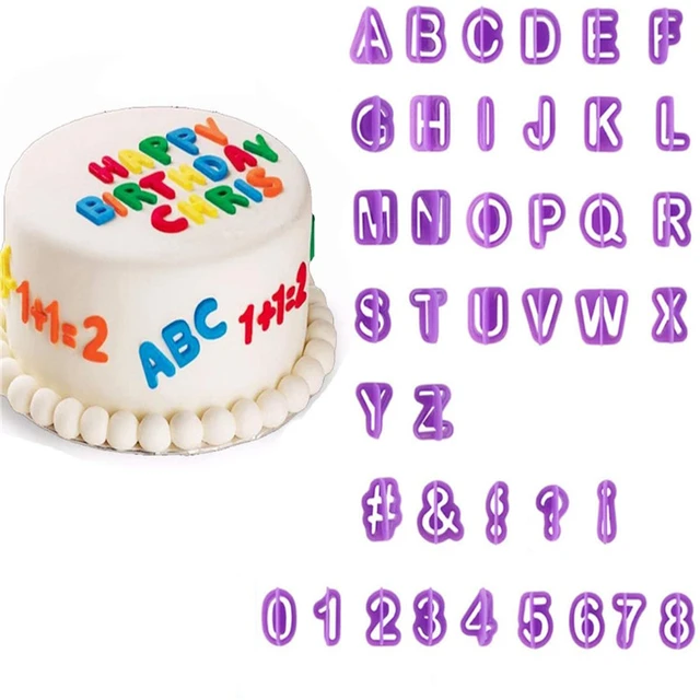 Alphabet Cutters Cake Decorating  Alphabet Letters Cake Decorating - 40pcs  Cake - Aliexpress