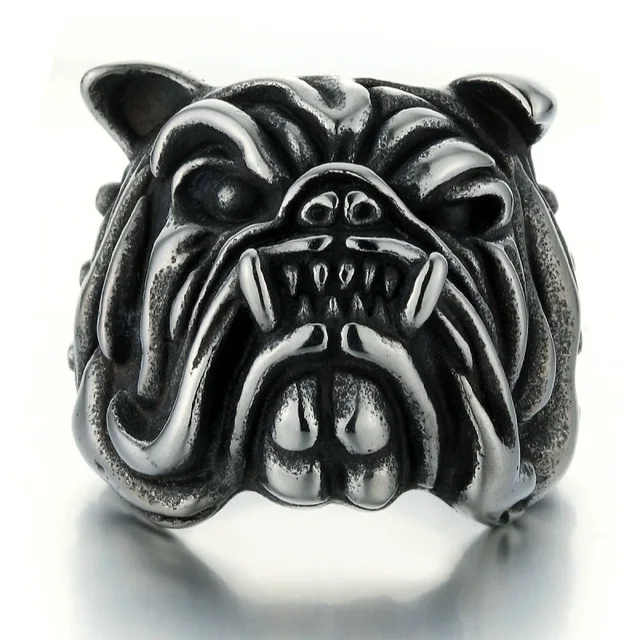 Bague tête de chien