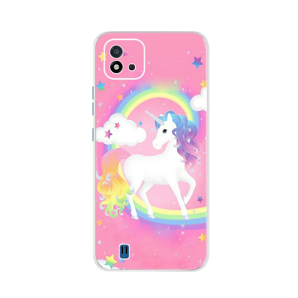 neck pouch for phone For Realme C11 2021 Case Cover Soft TPU Clear Back Shell Cartoon Cute Painting Slim Coque Fund For Realme C 11 RralmeC11 RMX3231 iphone waterproof bag Cases & Covers