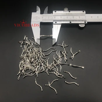 

100pcs Dull Silver Plated S Shape Link Charms Pendants Connectors 20mm
