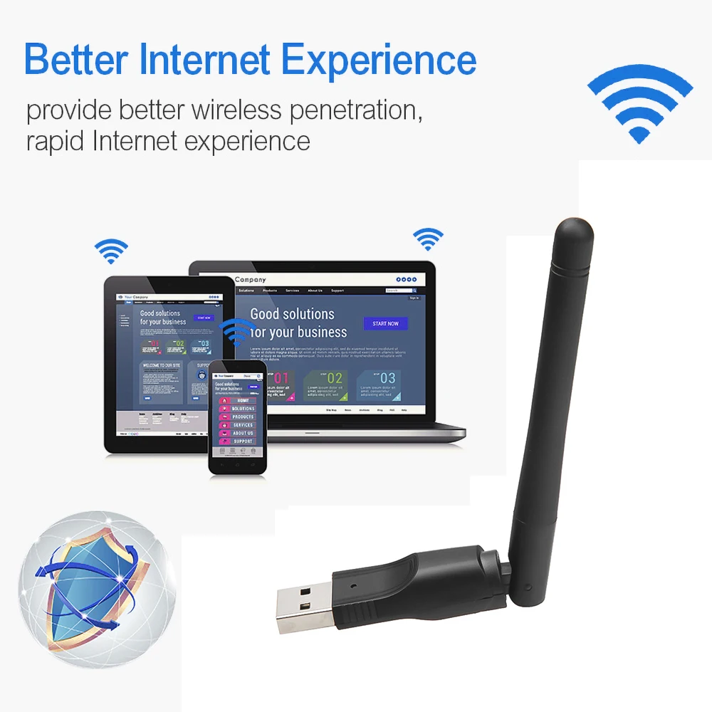 Kebidu мини Беспроводной USB Wi-Fi адаптер сети LAN карты MT7601 150 Мбит/с 802.11n/g/b сети LAN Card Wi-Fi Dongle для Декодер каналов кабельного телевидения