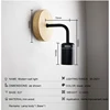 2Pcs/lot Vintage Wood Wall Lamp E27 Light Bulb Retro Industrial Wall Light Fixture For Home Loft Living Room Bedside Lamp Sconce 2