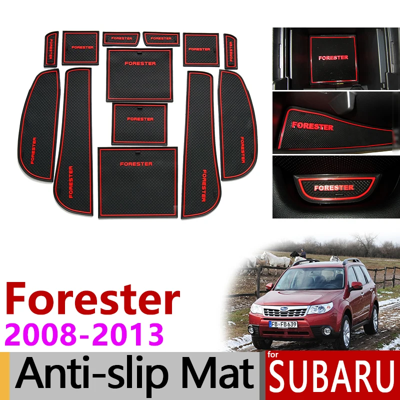Противоскользящий коврик для Subaru Forester 2008 2009 2010 2011 2012 2013 SH аксессуары затворный слот подставка анти-грязный Салонные подложки автомобиля