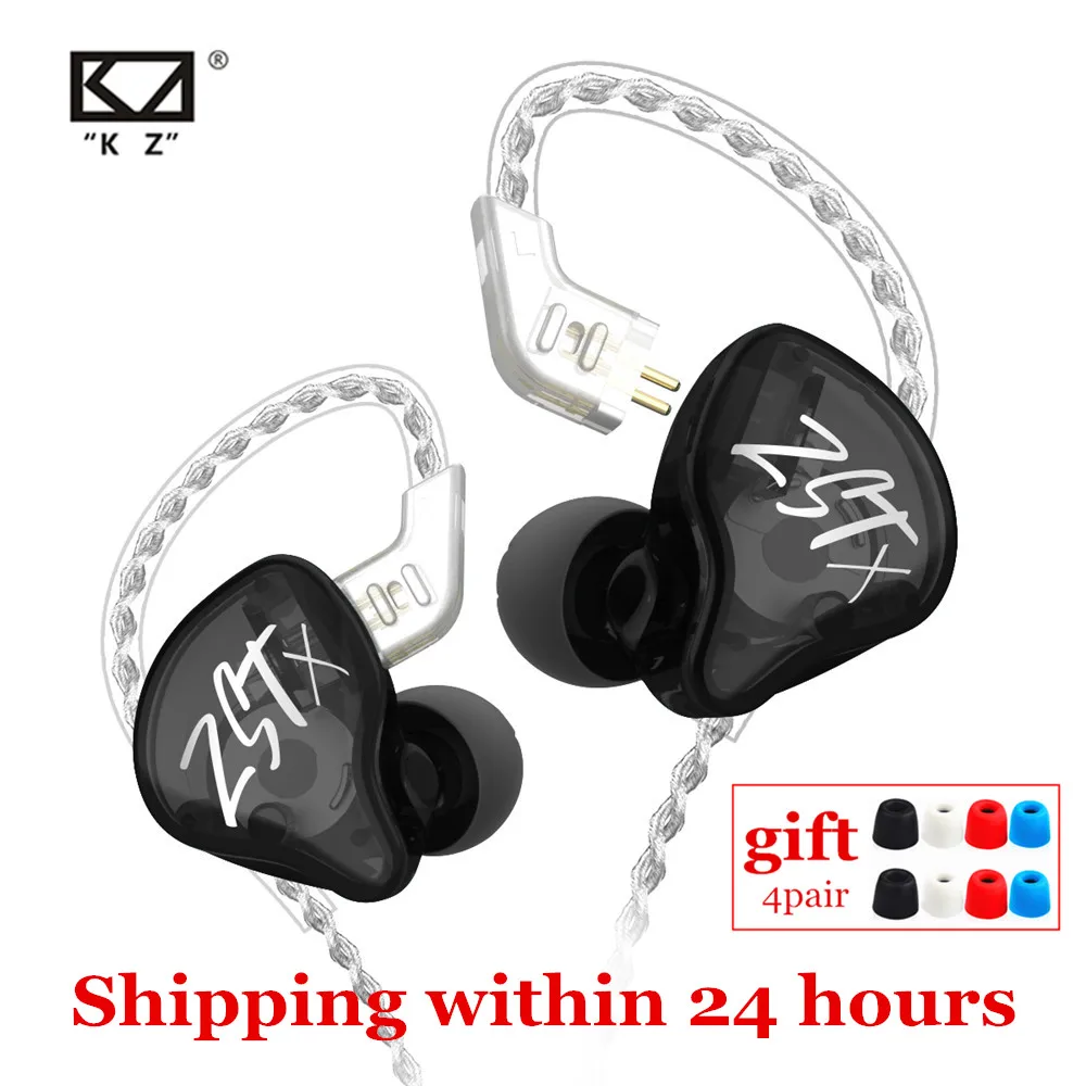 KZ ZSTX 1BA + 1DD гибридная технология HIFI наушники вкладыши с басами спортивные