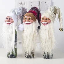 1 шт. Санта-Клаус красное вино отверстие бутылки рождественские украшения домашний декор силиконовая голова Санта-Клауса Набор Винных Бутылок