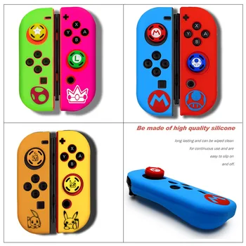 

Case for Nintend Switch Joycon Cover Solft Silicone Case with Thumbstick caps for Nintendo Switch Controller Grip Joy-con Cover