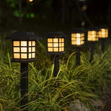 

2/4pcs Durable Solar Lawn LED Light Creative House Type Palace Lamp IP65 Waterproof Garden Christmas Outside Decorative Lanterns