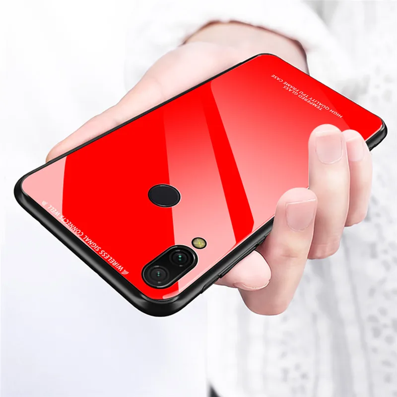 Tempered Glass Case For Xiaomi Redmi Note 7 5 6 K20 Pro 7A Luxury Tempered Glass Case Phone Cover For Xiaomi Mi 9 9 SE Coque (14)
