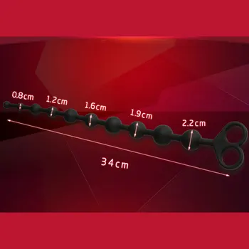 34cm Long Small Anal Beads Silicone Butt Plug Anal Balls Sex Toys For Adult Woman Gay Male Prostate Massage Erotic Anus buttplug 2