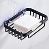 Drop Shipp Soap Dish Holder Drill Free Wall Mounted Storage Rack Hollow Mold Soap Box Sponge Dish Bathroom Kitchen Accessories ► Photo 3/6