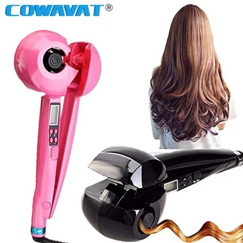 買取 自動ヘアカーラーマジック段ボールヘアアイロン液晶画面セラミック加熱抗パーマ波クリンパーをカーラー