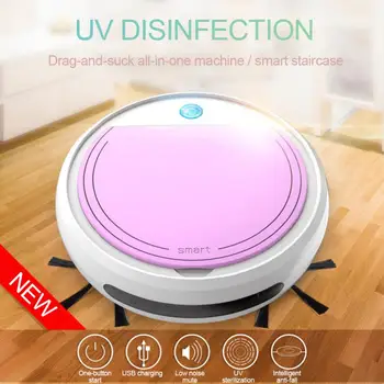 

Rechargeable Smart Vacuum Cleaner Robot 4 In 1 3200pa USB Automatic Smart Sweeping Wet And Dry Mop UV Sterilizer