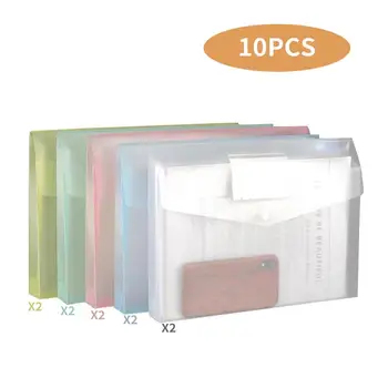 

A4 Three-Dimensional Document Holder Set Document Holder Thickening Frosted Transparent Plastic File Bag Data File Holder Home