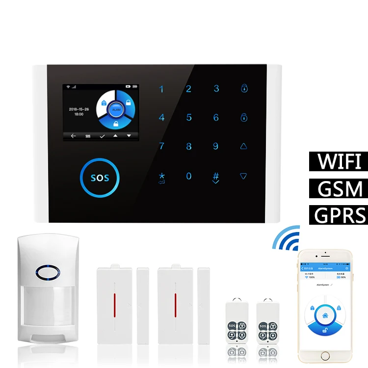 

GSM Infrared Sensor Anti-theft Intelligent LED Display Alarm System WiFi Home Wireless Burglar Alarm Security Alarm System Kits