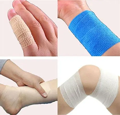 무릎 지지대용 야외 자기 접착 탄성 붕대, 응급 처치 붕대 응급 건강 관리 치료 거즈 테이프 2