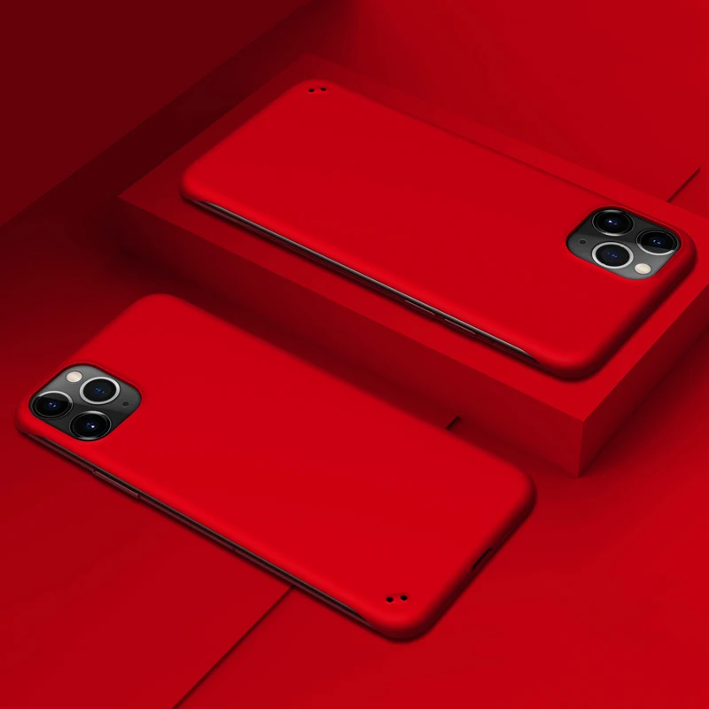 Funda de plástico rígido sin marco para iPhone 15, 14, 13, 12, Mini, 11 Pro, XS, Max, XR, X, 8, 7 Plus, SE 2022, 2020, color caramelo_voghion.com
