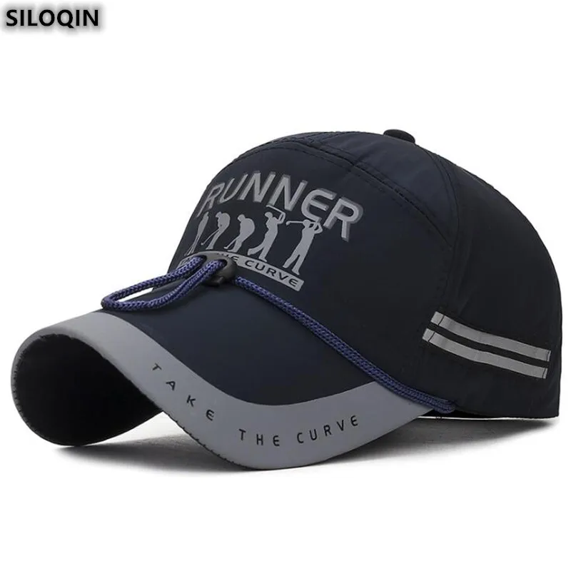 

SILOQIN Spring New Fashion Brands Baseball Caps For Men's Women's Adjustable Size Windbreak Golf Cap Snapback Cap Summer Unisex