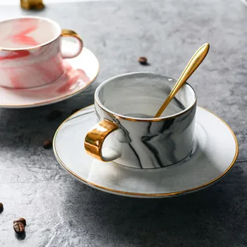 

Simple Home Nordic Coffee Cup Marble Phnom Penh Ceramic Mugs Pink Single Breakfast Mug Milk Glass Drinking Water Teacup