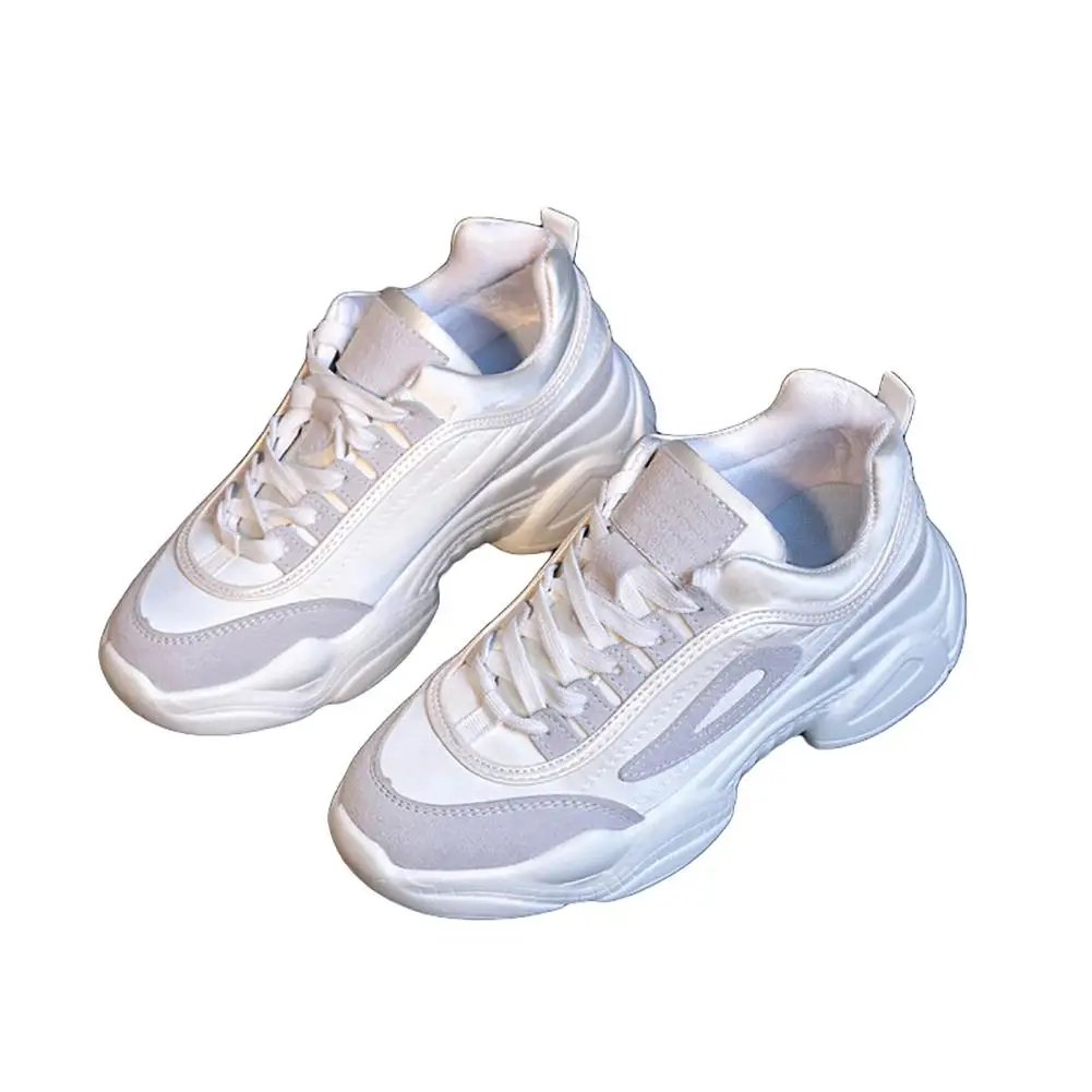 

2019 Running Shoes Casual Color Block Sneakers Women Round Toe Thick Sole Anti-slip Sport Shoes Comfortable Breathable Sneakers