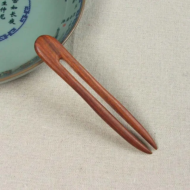 Oaoleer Women Hair Accessories Wood Hand Carved Stick Hair Combs Clips For Women Girls Vintage Elegant Ebony U Shaped Headwear 1