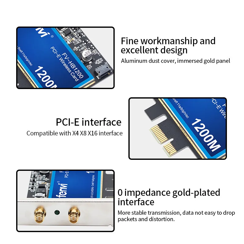 1200Mbps Broadcom BCM94360CS2 Desktop PCI Wireless Adapter WLAN Wi Fi Card With BT4 0 802 11ac 5