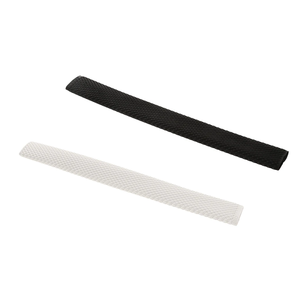 2pcs American Pool Cue Handle Grip Anti-slip Textured Heat Shrink Tubing Sleeve Cover Black + White