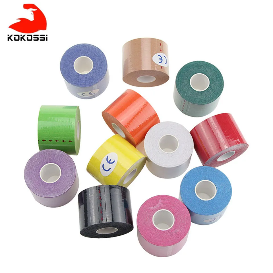 Sports Tape Kinesiology Tape Knee Pad Knee Wraps 5 Size Kinesiology Tape Athletic Recovery Self Adherent Wrap Taping Medical Muscle Pain Relief Knee Pads Protector
