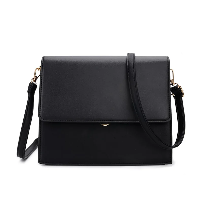 

Women PU Leather Shoulder Bag Square Fashion Ladies Work Bag High Quality Commuter Ladies Daily Bag Wild Wide Shoulder Strap