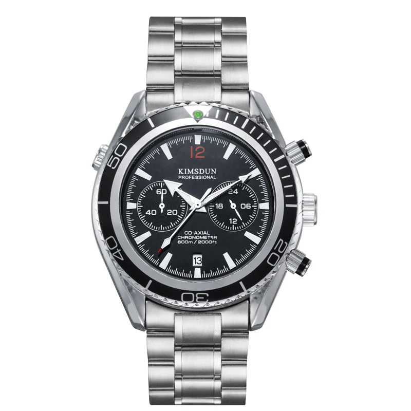 

New Top Brand KIMSDUN Watch Men's Fashion Steel Strap Multi-function Chronograph Calendar Quartz Watch Men relogio masculino