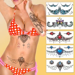 Fashion Tattoo Sticker Chest Sticker Waist Sticker Clavicle Tattoo Sticker Sexy Scar Cover Waterproof Sexy Tattoo Sticker