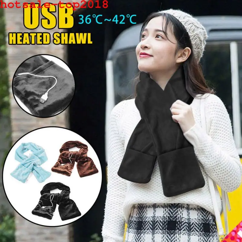 Зимние теплые поставки USB Отопление шарф с подогревом; воротник с круглым вырезом 3 цвета для зимы Крытый вождения OfficeHF