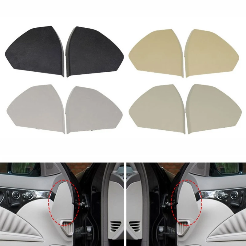 1pair Left/right Car Front Drivers Door Plastic Cover Trim Shell For E