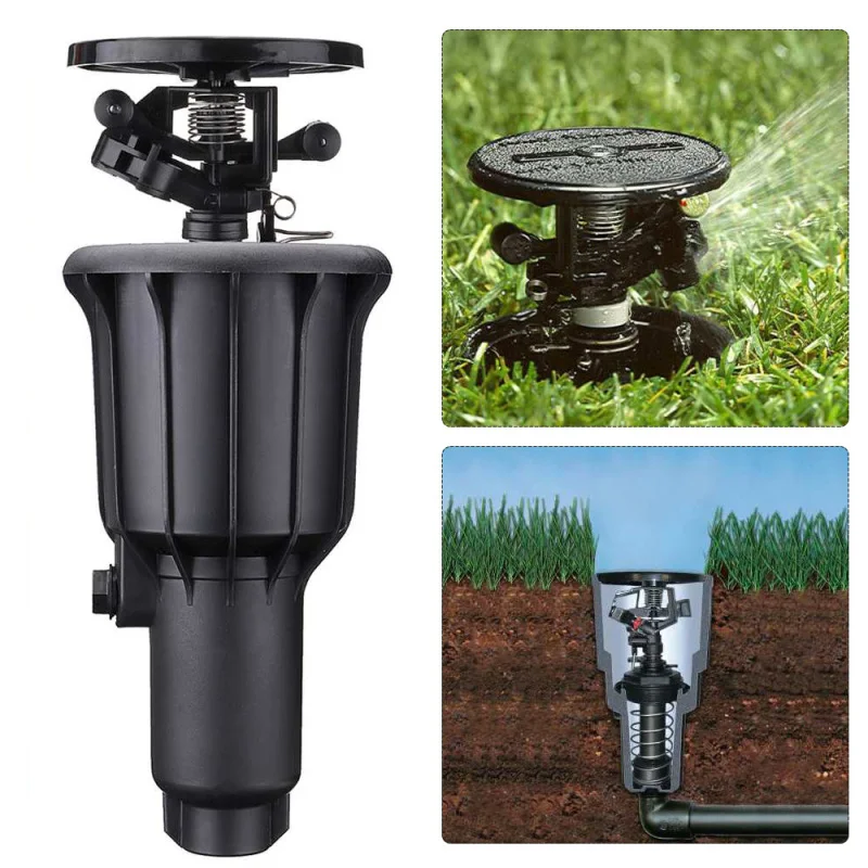 

TTLIFE High Water Pressure 360 Degrees Rotating Watering Pop-up Spray Head Sprinkler 1/2 inch 3/4 inch Integrated Sprinkler