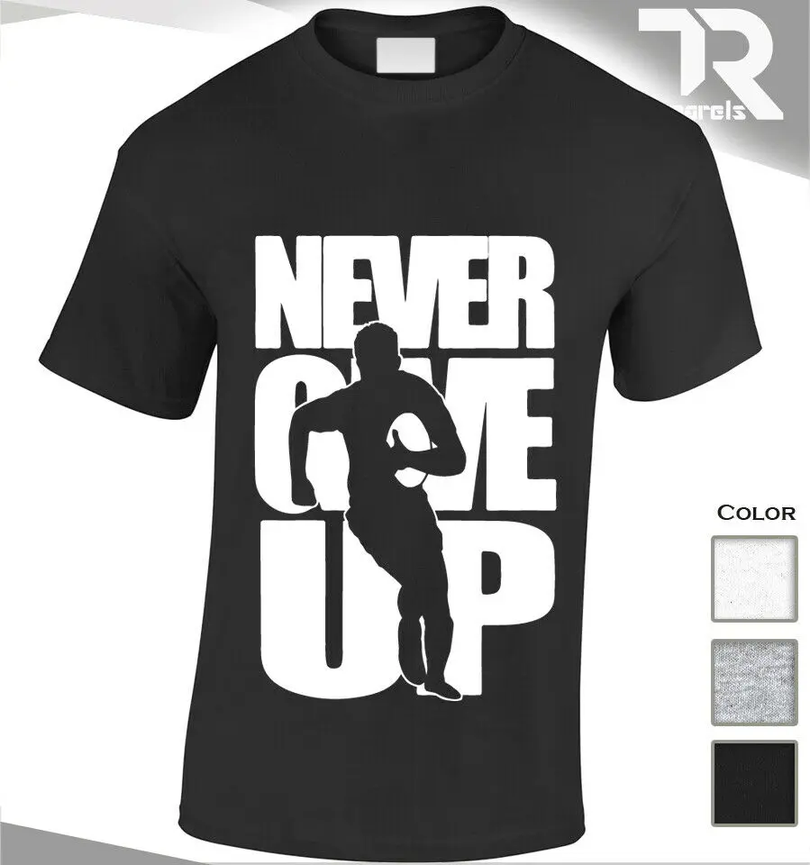 New Never Give Up Rugby T Shirt Sports Top England Team - Japan 2019 Football |
