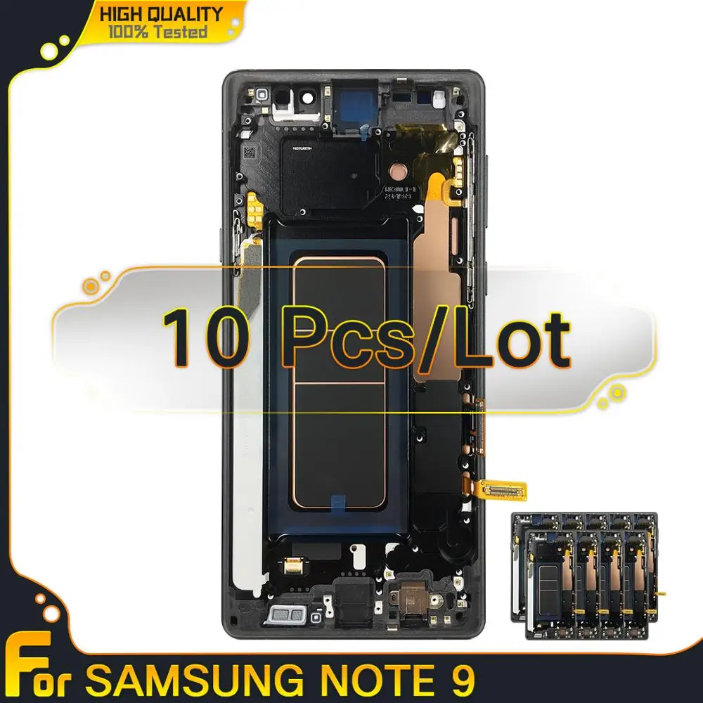 Сенсорный ЖК-экран 6 4 дюйма ЖК-дисплей с рамкой для SAMSUNG GALAXY Note 9 Note9 N960D N960F