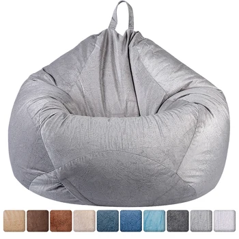 

S/M/L/XL Cashmere Lazy Sofa Cover With Zipper Without Filler Sofa Chair Lounger Seat Bean Bag Pouf Puff Couch Tatami Living Room