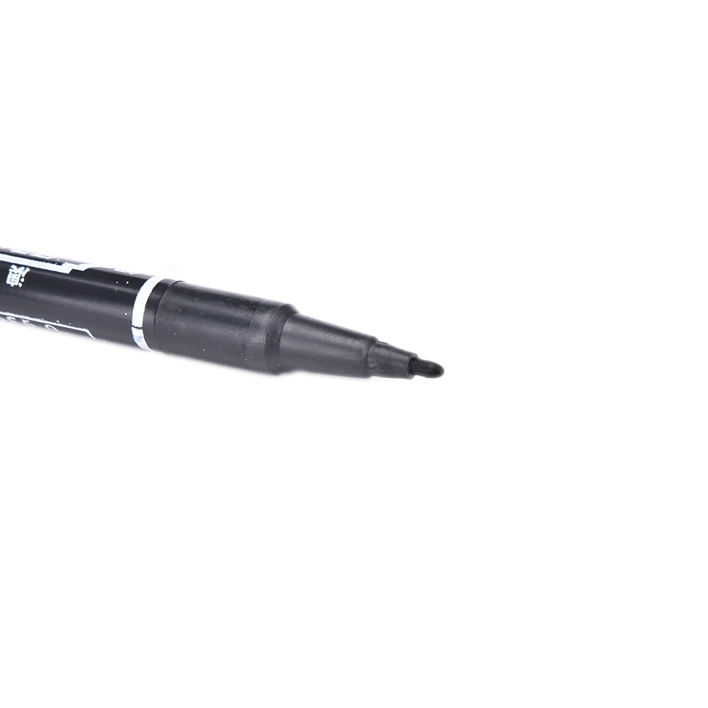 Dual Tip Tattoo Pierce Skin Marker Medical Scribe Pen Blue oily pen Tattoo and Body Art Skin Marker Pen Piercing Pen Black 2PCS