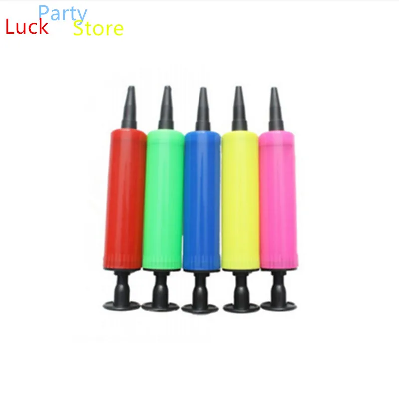 25 Balloon pump Mini Plastic Hand Held Ball Party Balloon Inflator Air Pump Portable Useful Balloon Decoration Tools