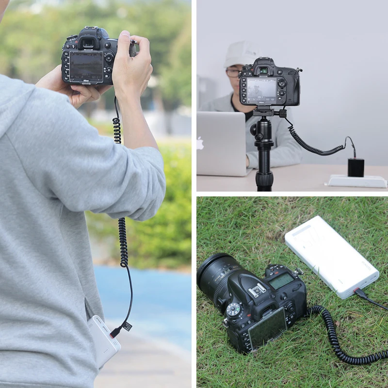 Typ USB C TILL LP-E6N Dummy Batteri DC-nätadapter för Canon EOS 5D 6D 7D Mark II III IV 5DS R WFT-E7 Kameraladdare_voghion.com