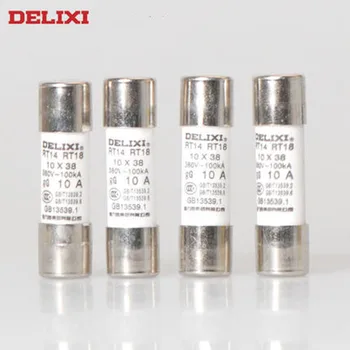 

Fuse core Cylindrical Cap Ceramic fuse DELIXI RT18-32 10x38mm AC Overload protection and short circuit protection10PCS/Lot