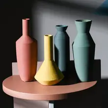 Простая Современная керамическая ваза декорация художественная композиция гербарий домашняя столовая для гостиной комнаты, отеля украшения-фурнитура ремесла