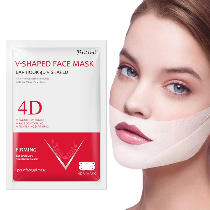 

New Hot Lifting Face Masks V Shape Face Slim Chin Check Neck Lift Peel-off Mask V Face Slimming Bandage Shaped Skin Care TSLM1