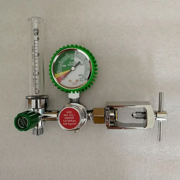

medical oxygen regulator with pin yoke CGA870 input connection for cylinder